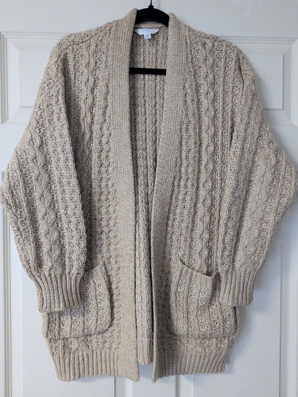 Chucky Fall Cardigan Cozy Knit Cream Oatmeal Beige Oversized Cable Cabin